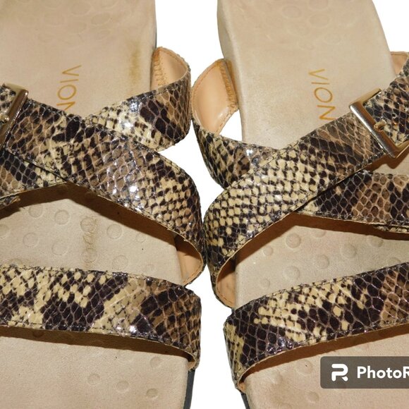 Vionic Snake Print Sandals Size 10 - Picture 3 of 9